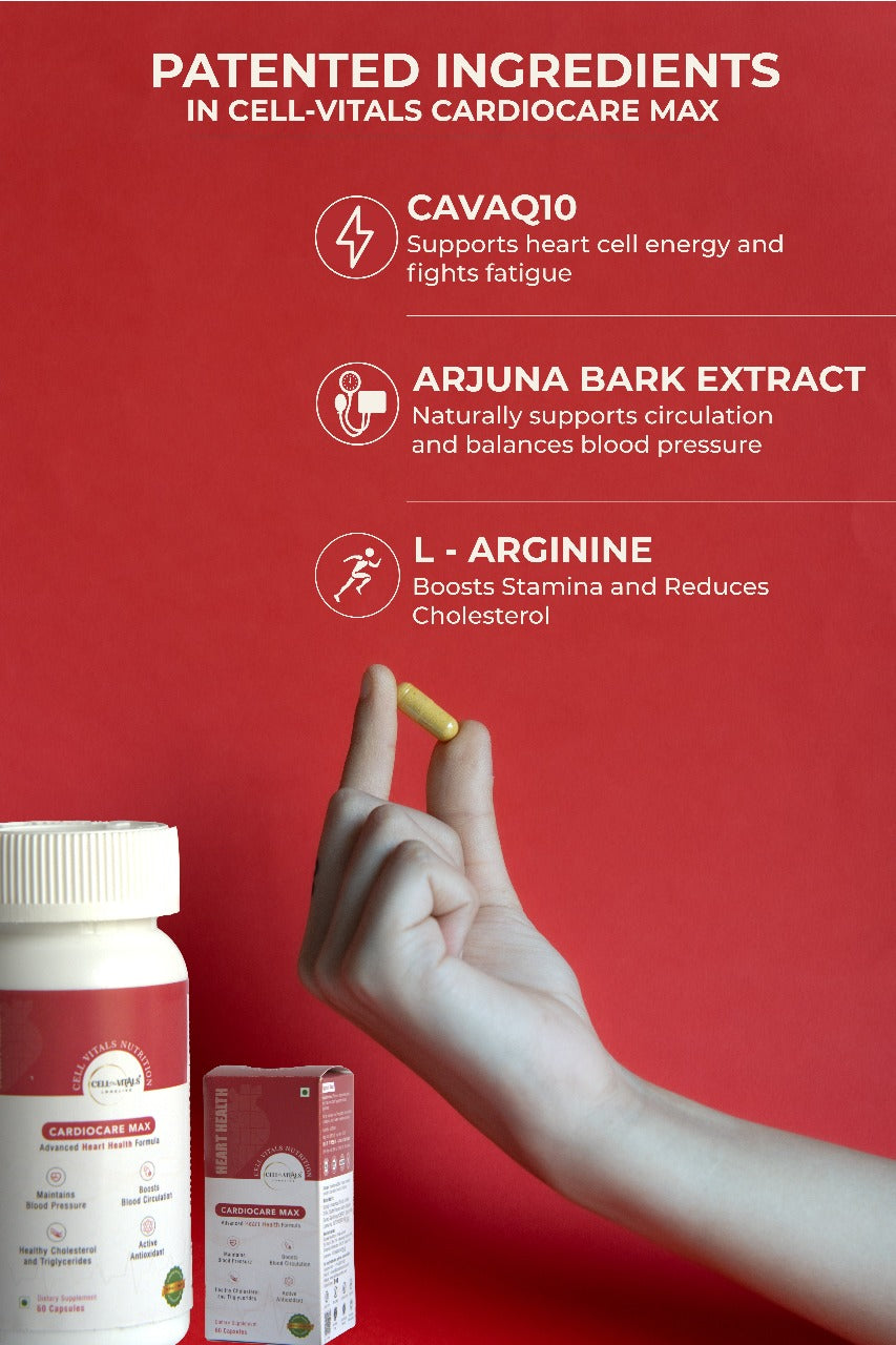 Cell-Vitals CardioCare Max — 1-Capsule Heart Support (Patented Ingredients)