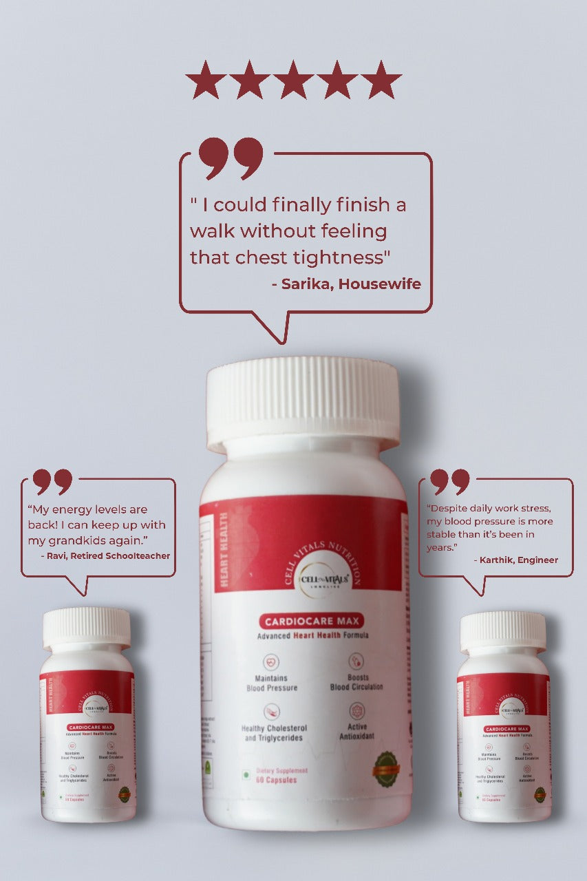 Cell-Vitals CardioCare Max — 1-Capsule Heart Support (Patented Ingredients)